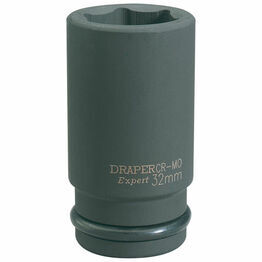 Draper 71924 32mm 3/4" Sq. Dr. Hi-Torq&#174; 6 Point Deep Impact Socket