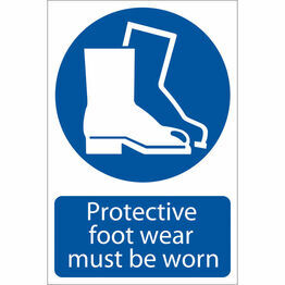 Draper 72089 Protective Footwear' Mandatory Sign