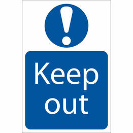 Draper 72158 Keep Out' Mandatory Sign