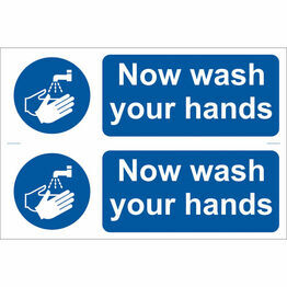 Draper 72162 2 x 'Wash Your Hands' Mandatory Sign