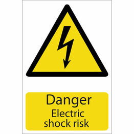 Draper 72225 Danger Electric Shock' Hazard Sign