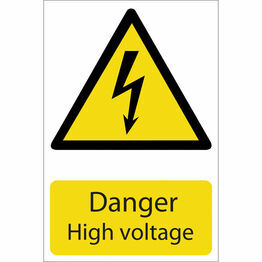 Draper 72237 Danger High Voltage' Hazard Sign