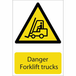Draper 72360 Danger Forklift Trucks' Hazard Sign