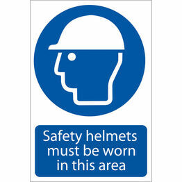 Draper 72869 Safety Helmet Must Be Worn' Mandatory Sign