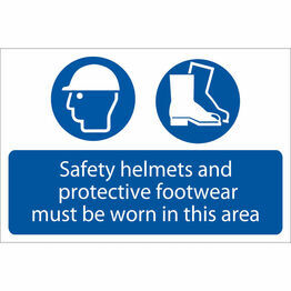 Draper 72870 Safety Helmets And Protective Footwear Must Be Worn' Mandatory Sign