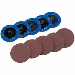 Draper 75614 Ten 50mm 320 Grit Aluminium Oxide Sanding Discs