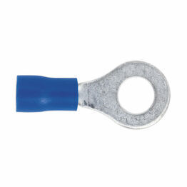 Sealey BT26 Easy-Entry Ring Terminal &#8709;6.4mm (1/4") Blue Pack of 100