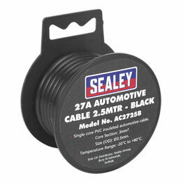 Sealey AC2725B Automotive Cable Thick Wall 27A 2.5m Black