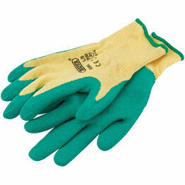 Draper 82603 Green Heavy Duty Latex Coated Work Gloves - Large