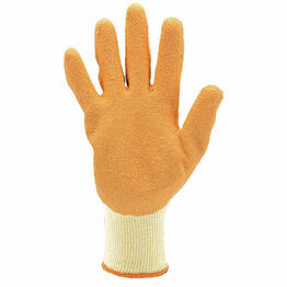 Draper 82751 Pack of Ten, Orange Heavy Duty Latex Coated Work Gloves - ExtraLarge