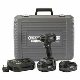Draper 98962 XP20 20V Brushless 1/2" Impact Wrench (300Nm) with 2 x 4Ah Batteries and Fast Charger