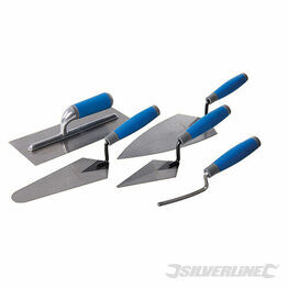 Silverline Soft-Grip Trade Trowel Set 5pce 395016
