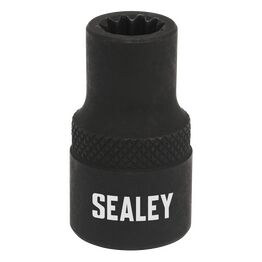 Sealey VSE0490 Brake Caliper Socket, 3/8"Sq Drive 8mm 11-Point Profile