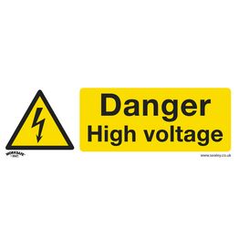 Sealey SS48P1 Warning Safety Sign - Danger High Voltage - Rigid Plastic