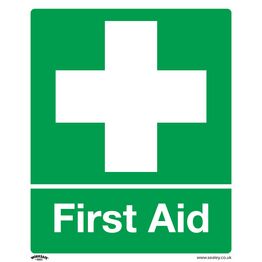 Sealey SS26P10 Safety Sign - First Aid - Rigid Plastic - Pack of 10