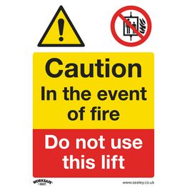 Sealey SS43P10 Warning Safety Sign - Caution Do Not Use Lift - Rigid Plastic - Pack of 10