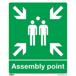 Sealey SS37P10 Safe Conditions Safety Sign - Assembly Point - Rigid Plastic - Pack of 10