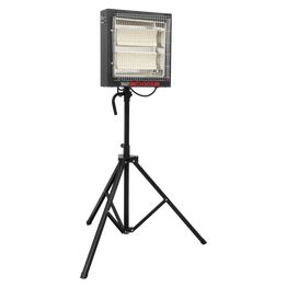 Sealey CH30S Ceramic Heater with Telescopic Tripod Stand 1.4/2.8kW 230V