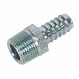 Sealey AC41 Screwed Tailpiece Male 3/8"BSPT - 3/8" Hose Pack of 5