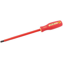 Draper 54273 Fully Insulated Plain Slot Screwdriver, 8 x 200mm (Sold Loose)