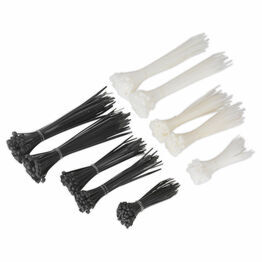 Sealey CT600BW Cable Tie Assortment Black/White Pack of 600