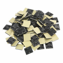Sealey CTM3030B Self-Adhesive Cable Tie Mount 30 x 30mm Black Pack of 100