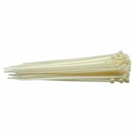 Draper 70394 Cable Ties, 4.8 x 200mm, White (Pack of 100)