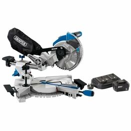 Draper 99970 D20 20V Brushless Sliding Compound Mitre Saw, 185mm, 1 x 5.0Ah Battery, 1 x Twin Charger
