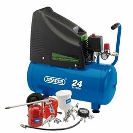 Draper 90126 230V Oil Free Compressor and Air Tool Kit