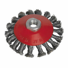 Sealey CWB101 Conical Wire Brush &#8709;100mm M14 x 2mm