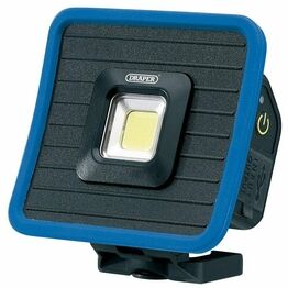 Draper 88595 COB LED Rechargeable Mini Flood Light & Power Bank 10W, 1000 Lumens