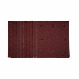 Draper 52390 1/4 Sanding Sheets with Hook and Loop, 115 x 105mm, 80 Grit (Pack of 10)