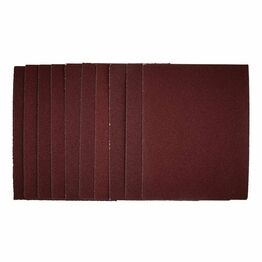 Draper 54717 1/4 Sanding Sheets, 115 x 150mm, 80 Grit (Pack of 10)