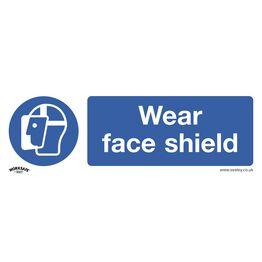 Sealey SS55P10 Mandatory Safety Sign - Wear Face Shield - Rigid Plastic - Pack of 10