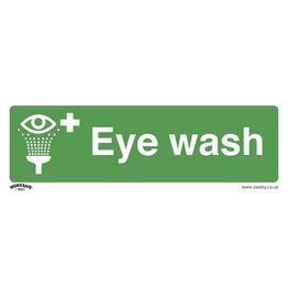 Sealey SS58V10 Safe Conditions Safety Sign - Eye Wash - Self-Adhesive Vinyl - Pack of 10