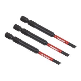 Sealey AK8251 Slotted 4.5mm Impact Power Tool Bits 75mm - 3pc