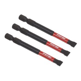 Sealey AK8253 Slotted 6.5mm Impact Power Tool Bits 75mm - 3pc