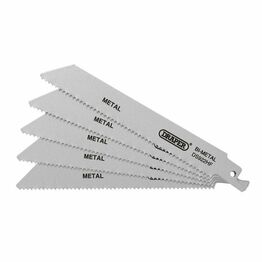 Draper 43460 Bi-metal Reciprocating Saw Blades for Metal, 150mm, 10tpi/11ppi (Pack of 5)