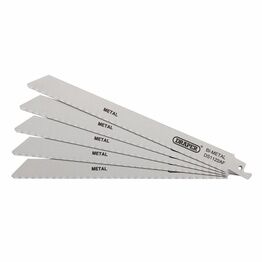 Draper 38593 Bi-metal Reciprocating Saw Blades for Metal Cutting, 225mm, 24tpi (Pack of 5)