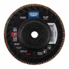 Draper 87331 Draper Expert Ceramic Flap Disc, 115mm, M14, 40 Grit