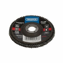 Draper 81912 Zirconium Oxide Flap Disc, 100 x 16mm, 40 Grit