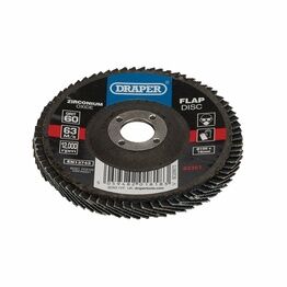 Draper 82351 Zirconium Oxide Flap Disc, 100 x 16mm, 60 Grit