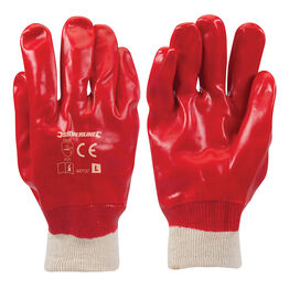 Silverline Red PVC Gloves - L 9