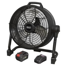 Sealey HVD16CCOMBO 2-in-1 Cordless/Corded 16" High Velocity Drum Fan Kit
