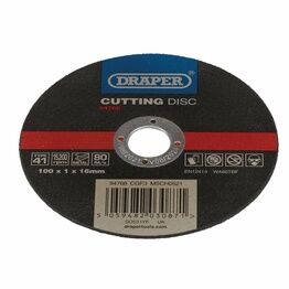 Draper 94768 Metal Cutting Disc, 100 x 1 x 16mm