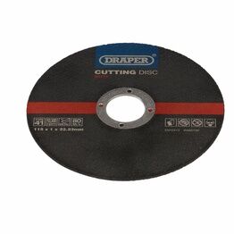 Draper 94772 Metal Cutting Discs, 115 x 1 x 22.23mm (Pack of 100)