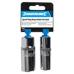 Silverline Spark Plug Deep Socket Set 2pce
