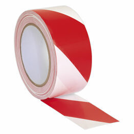 Sealey HWTRW Hazard Warning Tape 50mm x 33m Red/White