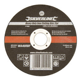 Silverline Heavy Duty Inox Cutting Disc Flat 125 x 1.2 x 22.23mm