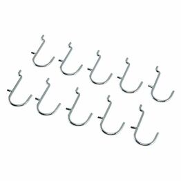 Draper 10218 Metal J-Hooks for Back Panel/Pegboard (Pack of 10)